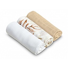 Muslin Diapers 3 Pieces Beige 70X80 Sensillo