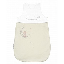 Winter sleeping bag with embroidery 0-6 months Dream Big Beige