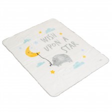 Blanket 110/140 Softy Wish a upon a star white