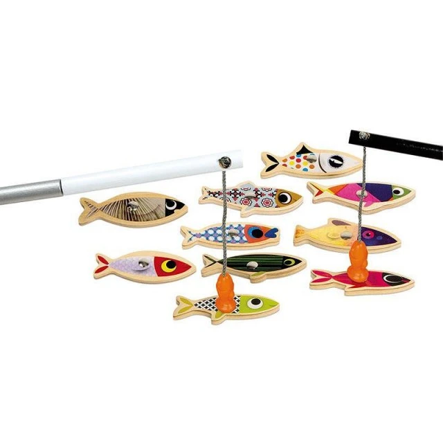 Wooden Magnetic Fishing Sardine
