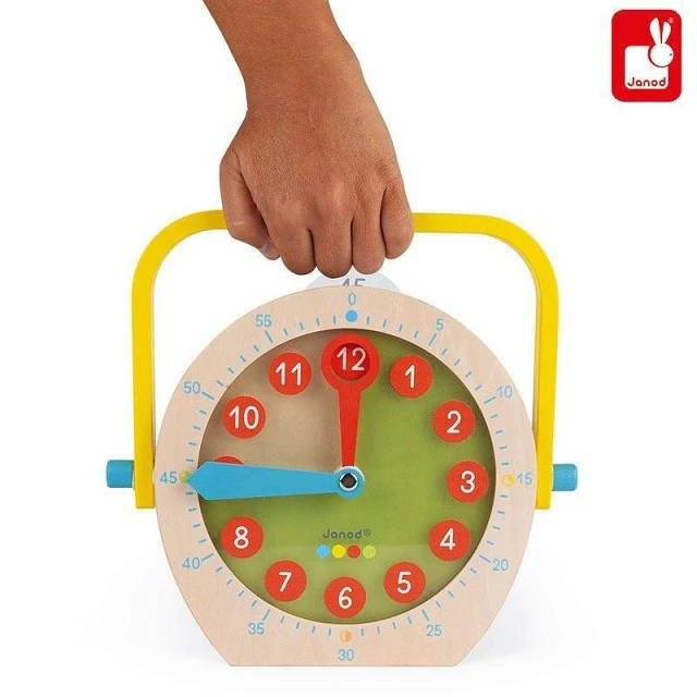 Wooden Educational Clock What Time Is It Essentiel
