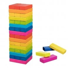Wooden Jenga Rainbow
