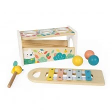 Wooden mallet and xylophone game