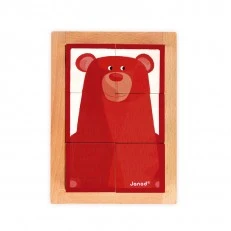 Wooden cubes Forest animals