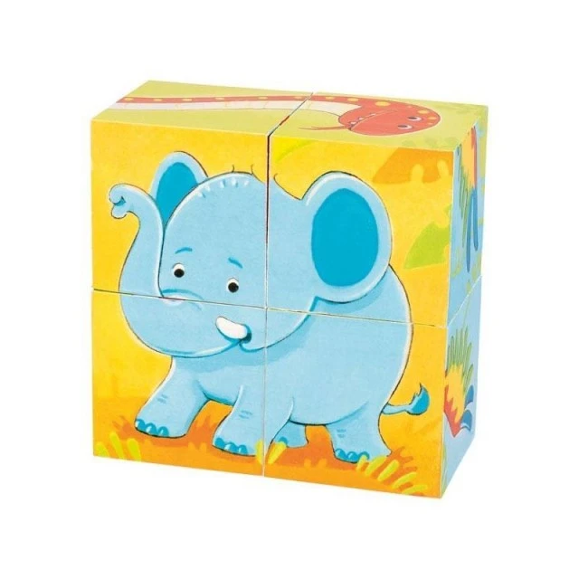 Wooden cubes puzzle Wild animals