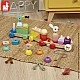 Дървено влакче за дърпане с животни и фигурки за нанизване Zigolos