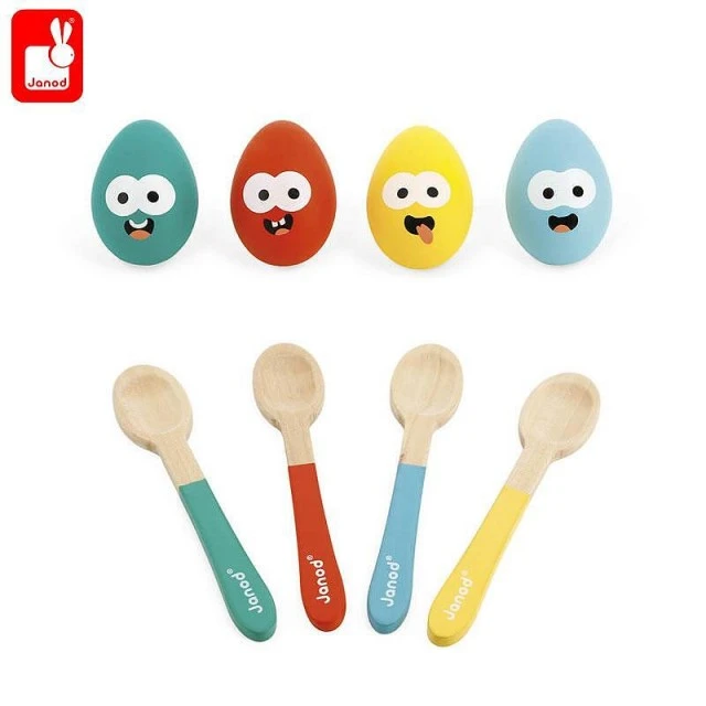 Wooden game Egg and spoon race