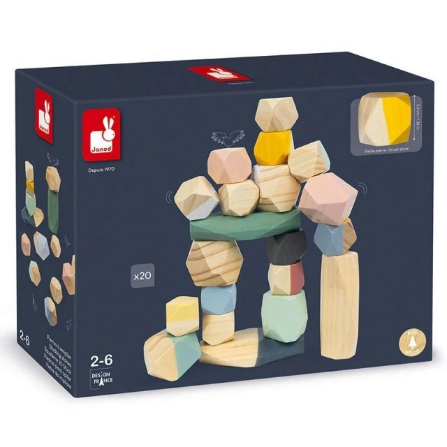 Children’s game with wooden stones for balance Sweet Cocoon