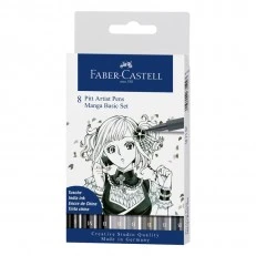 Faber-Castell Pitt Artist Pen marker, 8 colours Manga Set