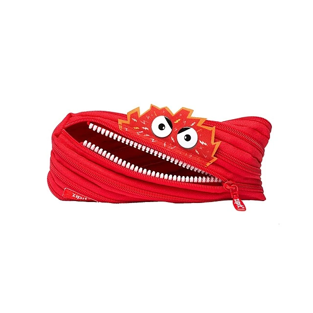 Zipit pencil case Talking Monstars, medium, red