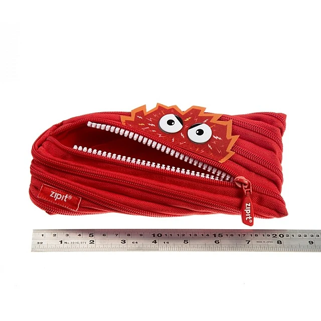 Zipit pencil case Talking Monstars, medium, red