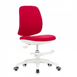 RFG Детски стол Candy Foot White, дамаска, червена седалка, червена облегалка