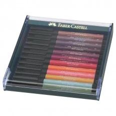 Faber-Castell Pitt Artist Pen brush marker Earth, 12 colours