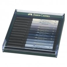 Faber-Castell Pitt Artist Pen brush marker Grey, 12 colours
