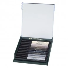Faber-Castell Pitt Artist Pen brush marker Grey, 12 colours