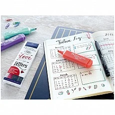 Faber-Castell Pitt Artist brush marker calligraphy set, 6 green colours