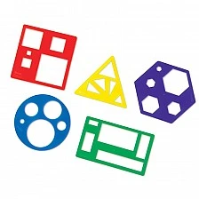 Learning Resources Templates with geometric shapes, 5 pieces