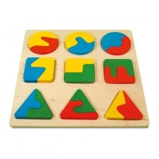 Nowa Szkola Puzzle, wooden, with 3 figures, 30 x 30 cm