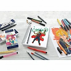 Faber-Castell Pitt Manga Mangaka marker set, 6 pieces