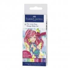 Faber-Castell Pitt Manga Shojo marker, 6 pieces