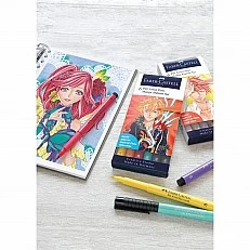 Faber-Castell Pitt Manga Shojo marker, 6 pieces
