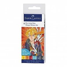 Faber-Castell Pitt Manga Shonen marker set, 6 pieces