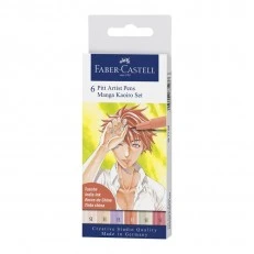 Faber-Castell Pitt Manga Kaoiro marker set, 6 pieces