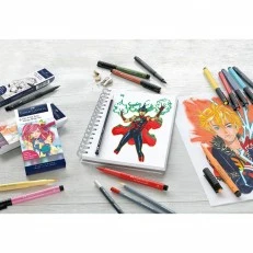 Faber-Castell Pitt Manga Kaoiro marker set, 6 pieces