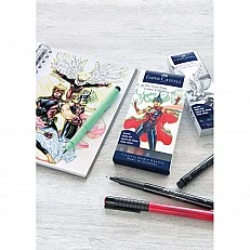 Faber-Castell Pitt Comic brush marker, 6 pieces