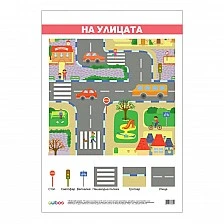 Cubos School chart "On the street", laminated, 50 x 70 cm