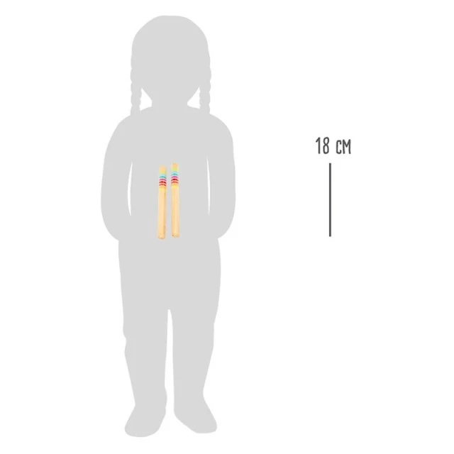 Small Foot wooden rhythm sticks, 18 cm