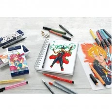 Faber-Castell Pitt Artist Pen marker, 8 colours Manga Set