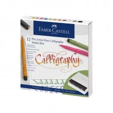 Faber-Castell Pitt Artist markers, for calligraphy, 12 colors