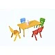 RFG Детски стол Chico, пластмасов, с облегалка, жълт, 41 х 35 х 62 cm