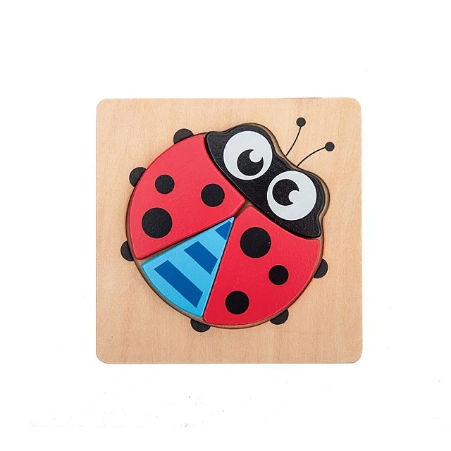 Nowa Szkola Ladybug puzzle, wooden, 4 parts
