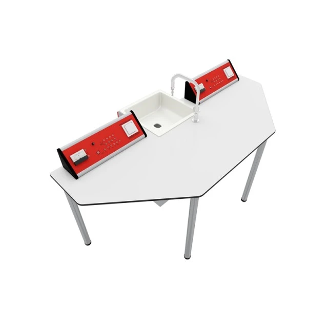 RFG Student table Quin, laboratory, 170 x 70 x 75 cm, white