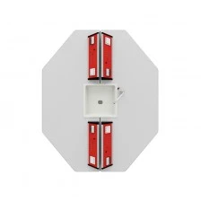 RFG school table Hexa laboratory 170 x 140 x 75 cm red/white