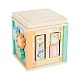 Small Foot Мултиактивен куб, дървен, в пастелни цветове
