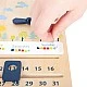 Small Foot Calendar and clock, wooden