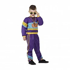 80s Relax costume, for boy, size S, purple
