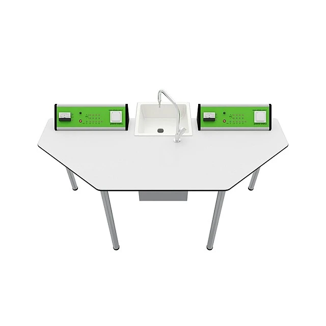 RFG Student table Quin, laboratory, 170 x 70 x 75 cm, green-white
