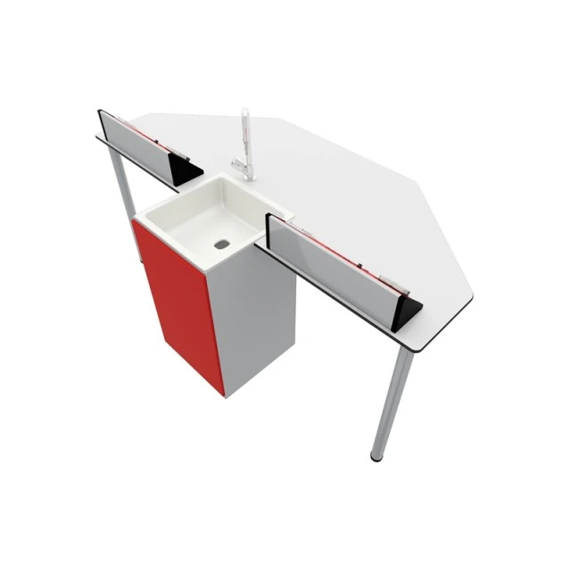 RFG Student table Quin, laboratory, 170 x 70 x 75 cm, white