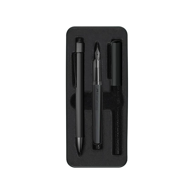 Faber-Castell Ballpoint pen and fountain pen Hexo, matt black