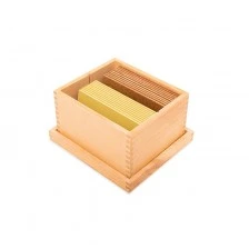 Nowa Szkola Montessori sensory plates, wooden, in a box, 10 pieces