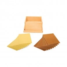 Nowa Szkola Montessori sensory plates, wooden, in a box, 10 pieces