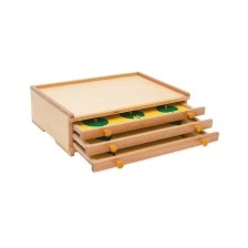 Nowa Szkola Montessori cabinet, botanical, wooden, 47.5 x 14 x 32.5 cm