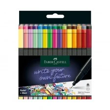 Faber-Castell Grip Тънкописец, 0.4 mm, пастелни и неонови, 5 цвята