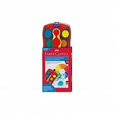 Faber-Castell Connector watercolour paints, 12 colours, red palette