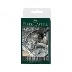 Faber-Castell Pitt Artist brush marker Grey, 8 pieces