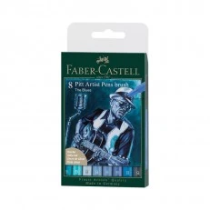 Faber-Castell Pitt Artist brush marker Blues, 8 pieces